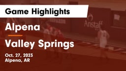 Alpena  vs Valley Springs  Game Highlights - Oct. 27, 2023
