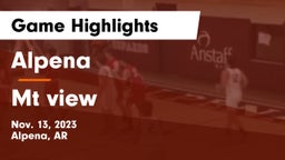 Alpena  vs Mt view Game Highlights - Nov. 13, 2023