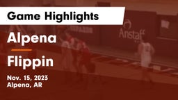 Alpena  vs Flippin Game Highlights - Nov. 15, 2023