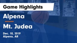 Alpena  vs Mt. Judea Game Highlights - Dec. 10, 2019