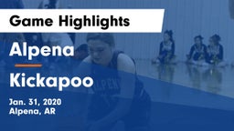 Alpena  vs Kickapoo  Game Highlights - Jan. 31, 2020