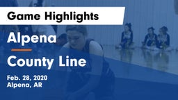 Alpena  vs County Line  Game Highlights - Feb. 28, 2020