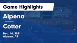 Alpena  vs Cotter  Game Highlights - Dec. 14, 2021
