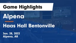 Alpena  vs Haas Hall Bentonville Game Highlights - Jan. 28, 2022