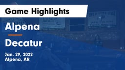 Alpena  vs Decatur  Game Highlights - Jan. 29, 2022