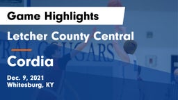 Letcher County Central  vs Cordia  Game Highlights - Dec. 9, 2021