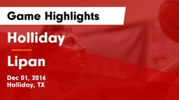 Holliday  vs Lipan  Game Highlights - Dec 01, 2016