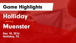 Holliday  vs Muenster  Game Highlights - Dec 10, 2016