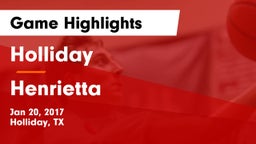 Holliday  vs Henrietta  Game Highlights - Jan 20, 2017