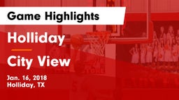 Holliday  vs City View  Game Highlights - Jan. 16, 2018