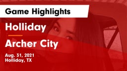 Holliday  vs Archer City  Game Highlights - Aug. 31, 2021