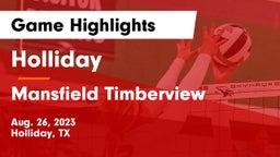 Holliday  vs Mansfield Timberview  Game Highlights - Aug. 26, 2023