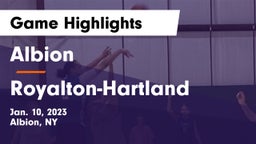 Albion  vs Royalton-Hartland  Game Highlights - Jan. 10, 2023