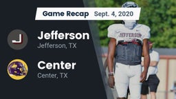 Recap: Jefferson  vs. Center  2020