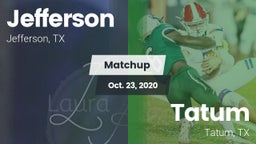 Matchup: Jefferson High vs. Tatum  2020