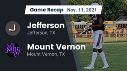 Recap: Jefferson  vs. Mount Vernon  2021