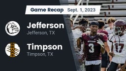 Recap: Jefferson  vs. Timpson  2023