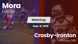 Matchup: Mora  vs. Crosby-Ironton  2018