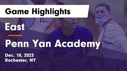 East  vs Penn Yan Academy  Game Highlights - Dec. 18, 2023