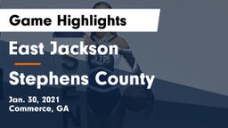 East Jackson  vs Stephens County Game Highlights - Jan. 30, 2021