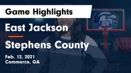 East Jackson  vs Stephens County  Game Highlights - Feb. 12, 2021
