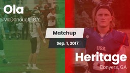 Matchup: Ola  vs. Heritage  2017