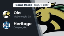 Recap: Ola  vs. Heritage  2017