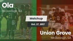 Matchup: Ola  vs. Union Grove  2017