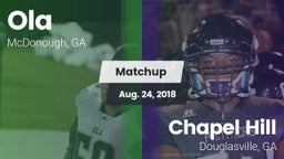 Matchup: Ola  vs. Chapel Hill  2018