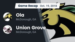 Recap: Ola  vs. Union Grove  2018