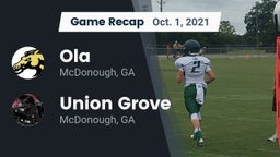 Recap: Ola  vs. Union Grove  2021
