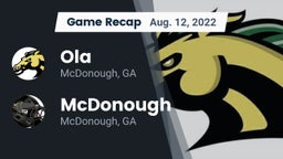 Recap: Ola  vs. McDonough  2022