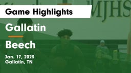 Gallatin  vs Beech  Game Highlights - Jan. 17, 2023