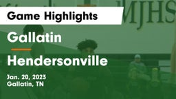 Gallatin  vs Hendersonville  Game Highlights - Jan. 20, 2023