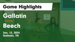 Gallatin  vs Beech  Game Highlights - Jan. 12, 2024