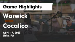 Warwick  vs Cocalico  Game Highlights - April 19, 2023