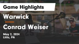 Warwick  vs Conrad Weiser  Game Highlights - May 2, 2024