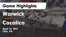 Warwick  vs Cocalico  Game Highlights - April 14, 2021
