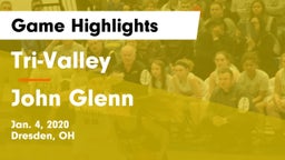 Tri-Valley  vs John Glenn  Game Highlights - Jan. 4, 2020
