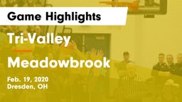 Tri-Valley  vs Meadowbrook  Game Highlights - Feb. 19, 2020