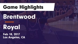 Brentwood  vs Royal Game Highlights - Feb 18, 2017