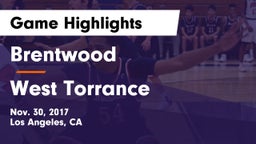 Brentwood  vs West Torrance Game Highlights - Nov. 30, 2017