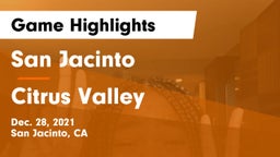 San Jacinto  vs Citrus Valley Game Highlights - Dec. 28, 2021