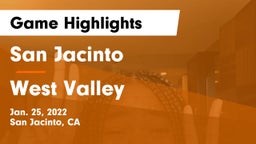 San Jacinto  vs West Valley  Game Highlights - Jan. 25, 2022