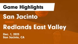 San Jacinto  vs Redlands East Valley Game Highlights - Dec. 1, 2023