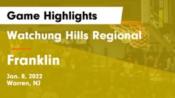 Watchung Hills Regional  vs Franklin  Game Highlights - Jan. 8, 2022