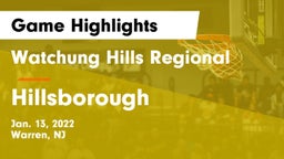 Watchung Hills Regional  vs Hillsborough  Game Highlights - Jan. 13, 2022