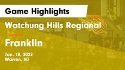 Watchung Hills Regional  vs Franklin  Game Highlights - Jan. 18, 2022