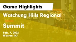 Watchung Hills Regional  vs Summit  Game Highlights - Feb. 7, 2022