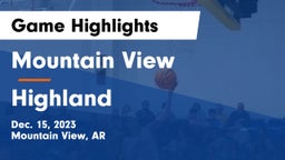 Mountain View  vs Highland  Game Highlights - Dec. 15, 2023